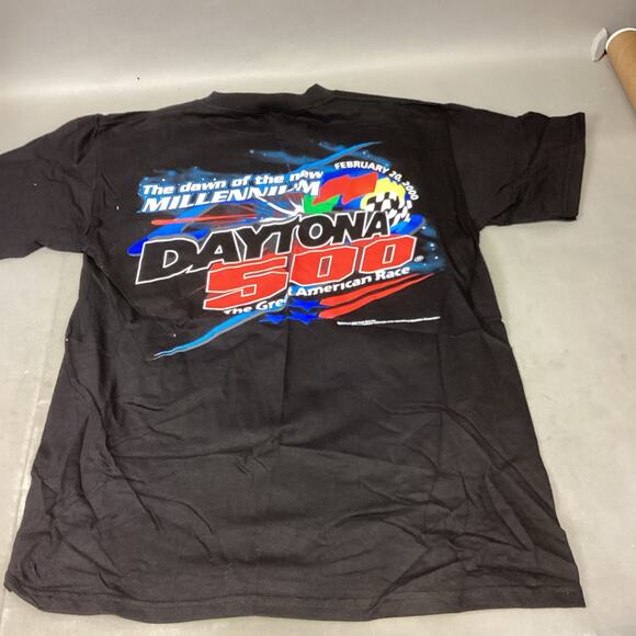 Vintage Mens Large Daytona 500 NASCAR February 2000 Double-Sided Graphic T-shirt - Picture 4 of 7